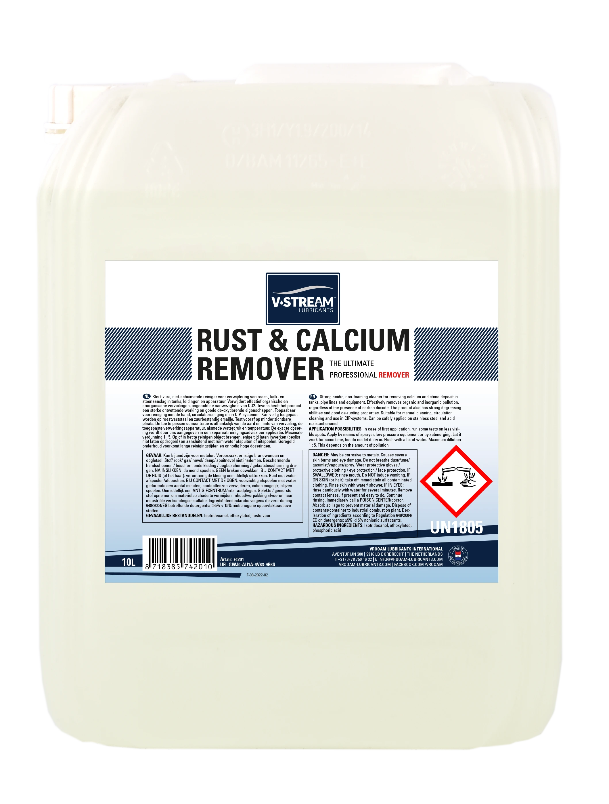 V-STREAM Rust and Calcium Remover 10L UN1805